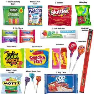 Kids SnackBOX Care Package with Candy and Snacks (24 Count)