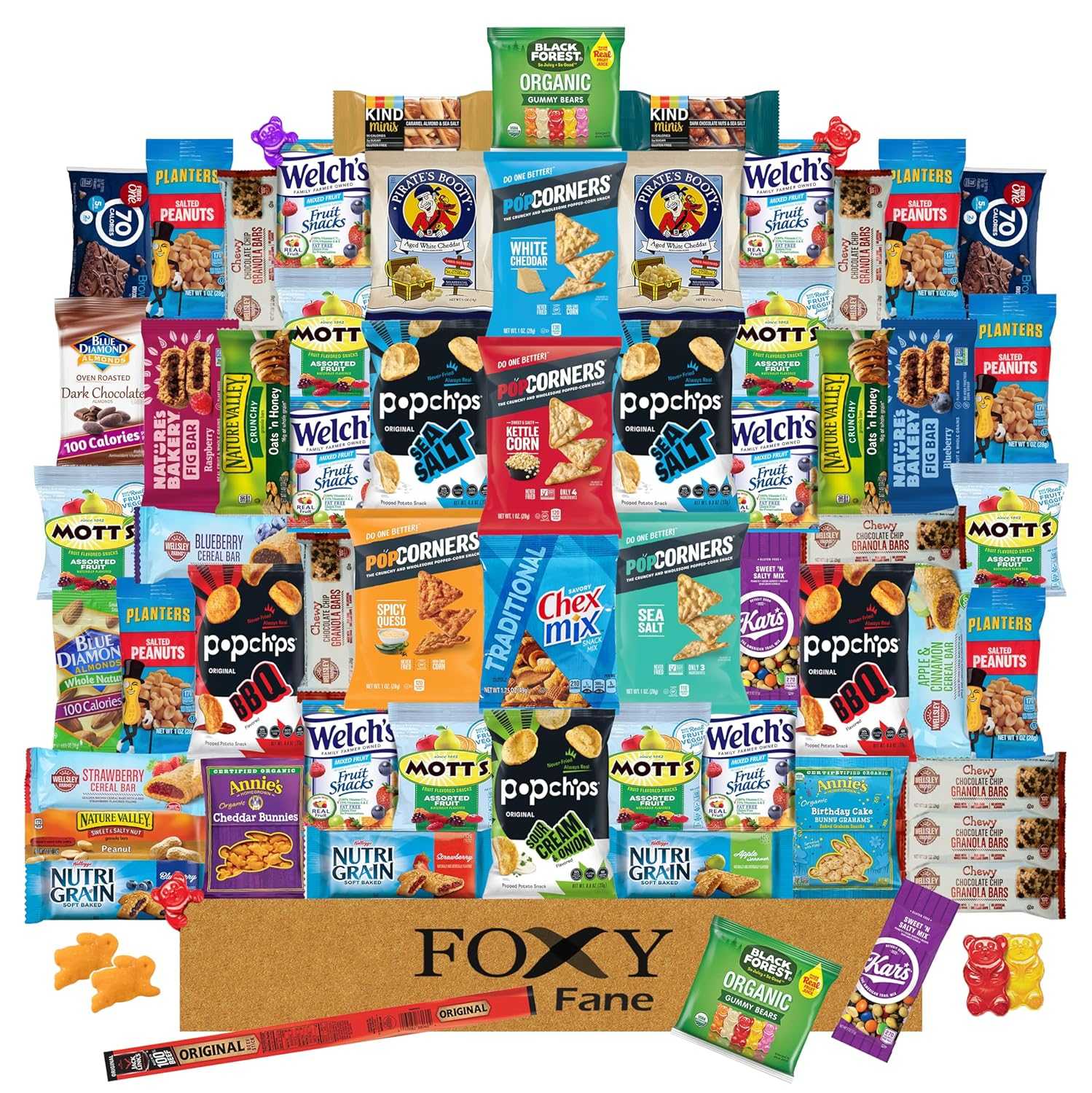 Care Package (150) Variety Snacks Gift Box Bulk Snacks - College